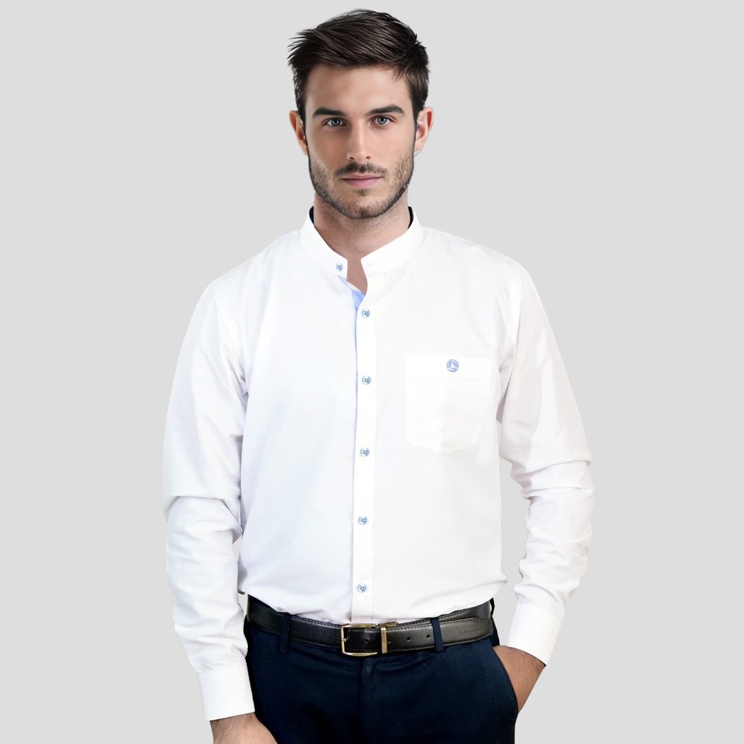 Men Ever Smart White Shirt UN, WHITE, 48