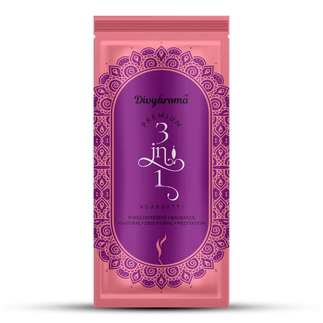 Divyaroma Premium Pack 3 in 1 Agarbatti
